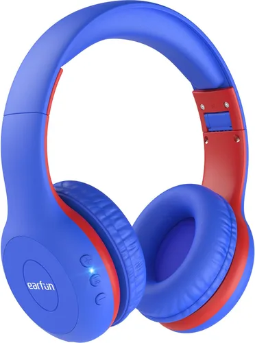 Vista 13 de EarFun K2 - Auriculares Bluetooth para niños, con volumen limitado, tiempo de reproducción de 40 horas, micrófono integrado, sonido estéreo