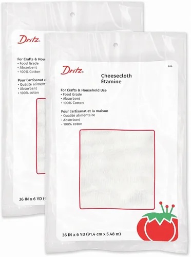 Vista 7 de Dritz Estopilla de algodón de grado alimenticio para manualidades y uso doméstico, 36 pulgadas x 6 yardas, sin blanquear