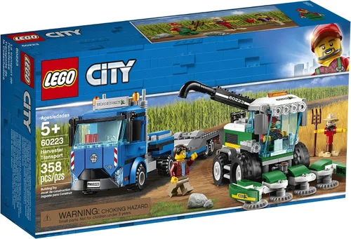 Vista 4 de LEGO City Great Vehicles Harvester Transport 60223 Kit de construcción (358 piezas)
