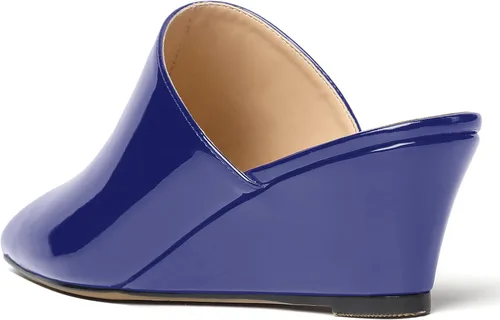 Vista 7 de MODENCOCO Zapatos de tacón bajo para mujer, cómodos, de patente, informales, con puntera cuadrada, de tacón bajo, de 2 pulgadas