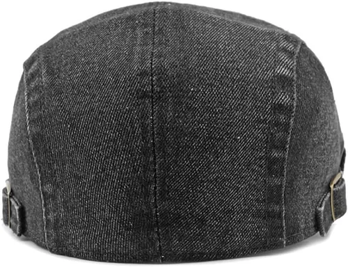 Vista 5 de Gorra de Newsboy para hombre, ajustable, plana, Ivy Gatsby, gorra de conducción de cabbie, transpirable, de algodón, gorra de golf
