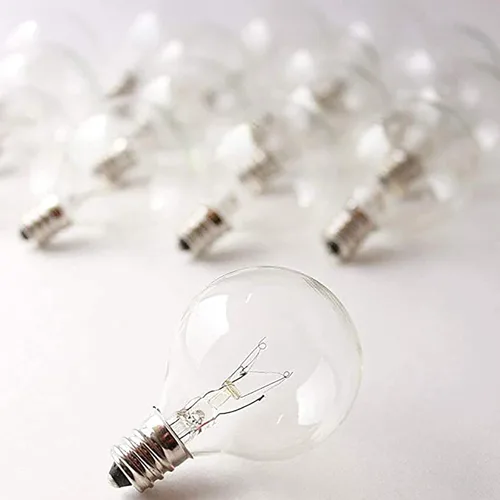 Vista 8 de Bombillas de repuesto G40 para exteriores, 120 V 5 W transparentes IP44 impermeable, regulable, globo de vidrio incandescente de 1.5 pulgadas, 2200