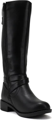 Vista 4 de Soda "BIO-II" Botas de equitación altas para niñosniñasniños de tacón bajo a la moda
