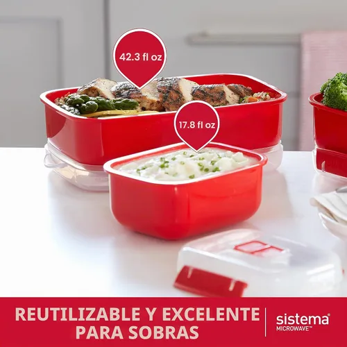 Vista 5 de Sistema 1153 Microondas Heat & Eat, rojo