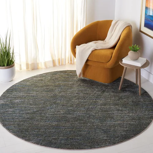 Vista 18 de SAFAVIEH Lasa Collection - Alfombra para pasillo, 2 pies 3 pulgadas x 8 pies, color azul y gris, diseño de flecos sólidos, no desprende pelusa