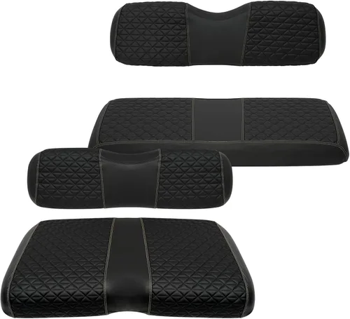 Vista 16 de XUANYUDG0769 Fundas de Asiento Delantero y Trasero para Carrito de Golf para EZGO TXT/RXV Club Car DS/Precedent Yamaha G29, Hechas de Vinilo