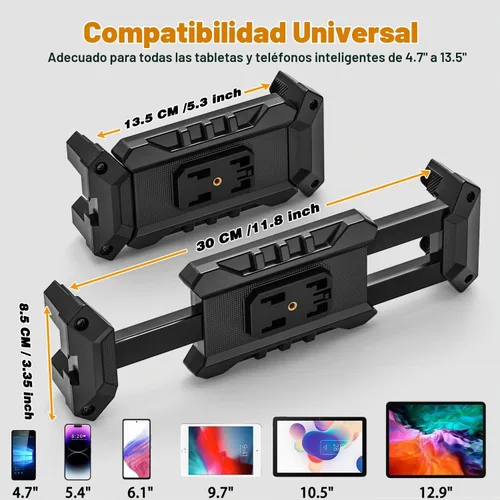 Vista 6 de Soporte para tablet con abrazadera de cuello de cisne para escritorio, compatible con iPad mini/Air/Pro, Kindle Fire HD, Galaxy Tabs y todas