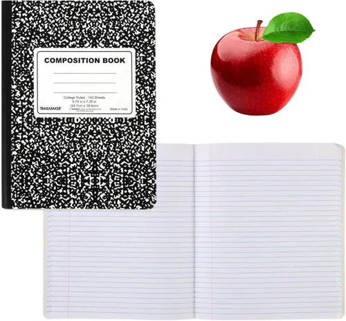 Vista 4 de Trail maker Bulk Composition Notebooks (2,000 Pack), College Ruled Marble Cover, 200 Pages (100 Sheets), 9.75 x 7.5, Bulk School Supplies for