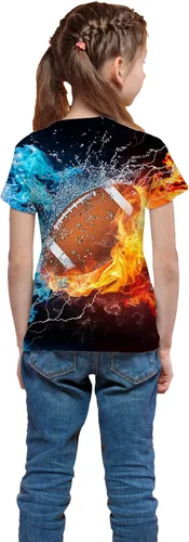 Vista 4 de QoGoer Camisetas gráficas 3D para niños, camisetas novedosas para niños y niñas, camisetas de manga corta con cuello redondo para adolescentes de 6