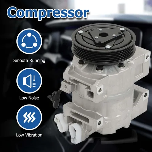 Vista 2 de WFLNHB Compresor de aire acondicionado con embrague de reemplazo para Nissan Altima Sentra 2.5L 2007-2012 CO 10886C 92600JA00A
