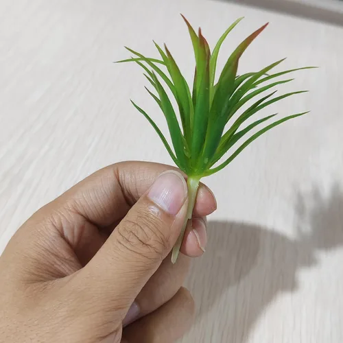 Vista 6 de PATIKIL Plantas suculentas artificiales, paquete de 2 plantas falsas pequeñas, plantas suculentas falsas sin maceta para decoración del jardín