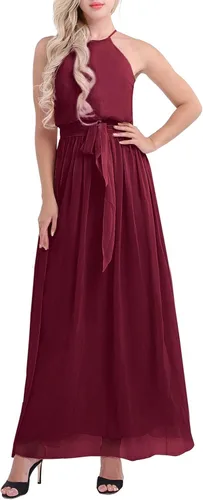 Vista 3 de iiniim - Vestido largo de gasa para mujer
