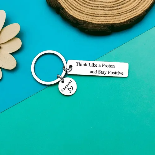 Vista 2 de Regalos para químico, llavero de química, químico, profesor, regalos de agradecimiento inspiradores para científicos, físicos, ciencias, regalo