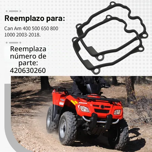Vista 2 de Junta de tapa de válvula de repuesto delantera o trasera para Can-Am 400 500 650 800 1000 Outlander Commander 2003-2018