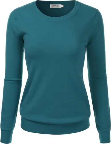 Vista 15 de Suéter Pullover de Punto Suave Premium para Mujer con Cuello Redondo y Manga Larga (S-XXL)