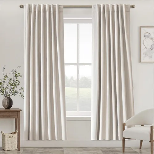 Vista 81 de UHITECH Short Blackout Curtains for Bedroom 24 Inch Long 2 Panels, Beige