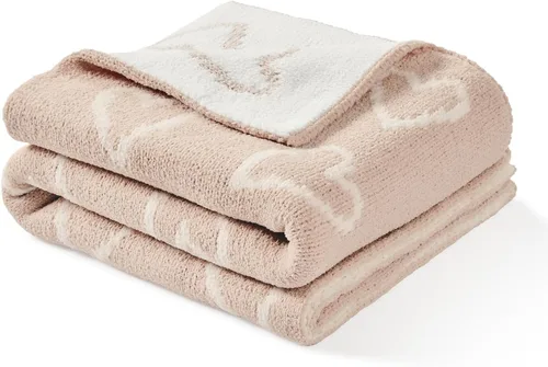 Vista 8 de CREVENT Manta de bebé de 75x100cm de punto suave y cálida de 30"x40" para niñas y niños, esenciales para recién nacidos, regalo para baby shower