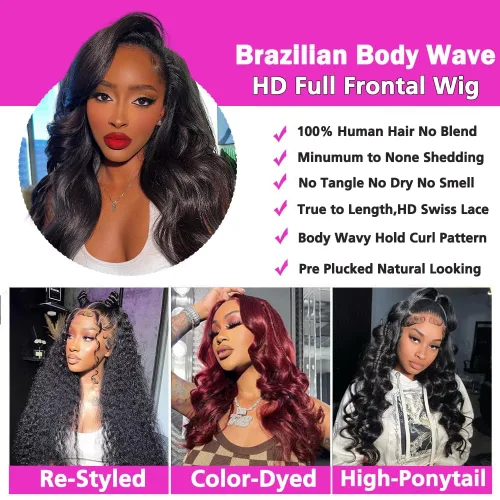 Vista 3 de Pelucas de cabello humano ondulado HD de densidad 250 con encaje frontal, prearrancadas de 13 x 4, pelucas de cabello humano con baby hair, sin