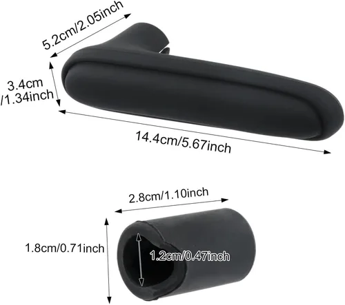 Vista 5 de Fundas para manijas de puerta, 2 protectores de silicona de seguridad para manija de puerta, protector de perilla de puerta más grueso, cubierta