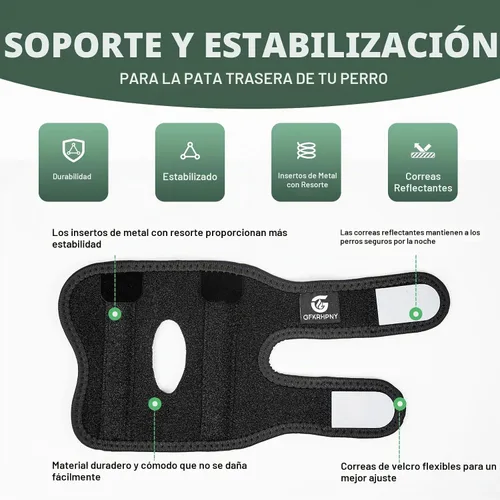 Vista 2 de Tobillera corta de pierna trasera para perro, 1 par