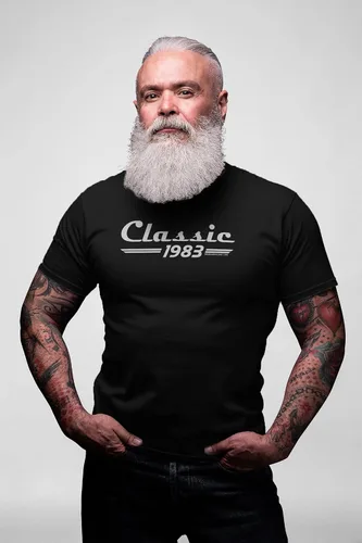 Vista 2 de Camisa de regalo de 40 cumpleaños para hombre, regalo clásico retro de 1983 a 40 cumpleaños