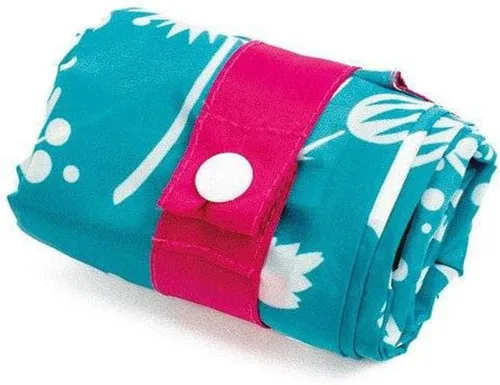 Vista 5 de LOQI Bolsas de compras reutilizables con semillas (juego de 3), campanas de coral, aciano, verde azulado