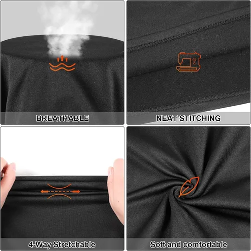 Vista 3 de Patelai Juego de 3 ropa interior térmica para hombre, capa base cálida de invierno, cuello en V, forro polar térmico para clima frío