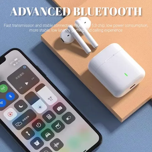 Vista 2 de Yunseity Auriculares con cancelación de ruido, V77 Bluetooth de 5.3 pulgadas con 80 horas de espera, control táctil, auriculares deportivos estéreo