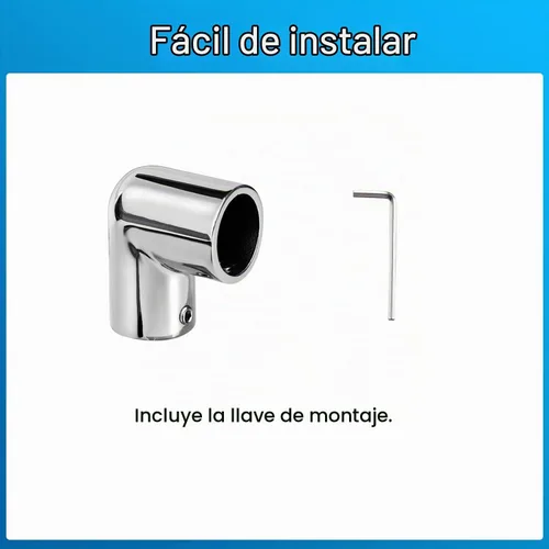 Vista 7 de Accesorio de barandilla de barco resistente, accesorios de codo de 2 vías de 90 grados, acero inoxidable 316, conector de tubería para tubos de 1