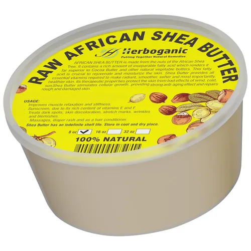 Vista 10 de HERBOGANIC Manteca de karité africana pura cruda orgánica, marfil blanco 100% natural sin refinar Para cuerpo y cabello cuero cabelludo sin OMG