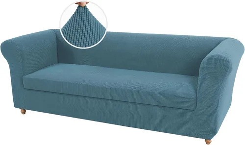 Vista 43 de UNBBRRL Funda de sofá Chesterfield de jacquard elástico, fundas de cojín gruesas para sofá, protector de muebles para sala de estar