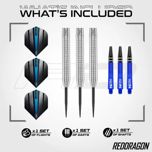 Vista 2 de RED DRAGON Razor Edge Original 0.81 oz - Dardos de acero profesional de tungsteno con vuelos y ejes