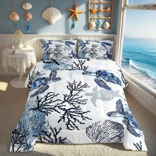 Vista 31 de Juego de ropa de cama Happy Camping de Homewish, tamaño individual, con diseño de osos cazadores y pinos, para niños, hombres, adultos, decoración