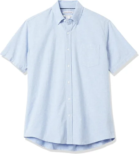 Vista 6 de Camisa Tienda Essentials oxford ajuste regular de manga corta con bolsillo para hombre
