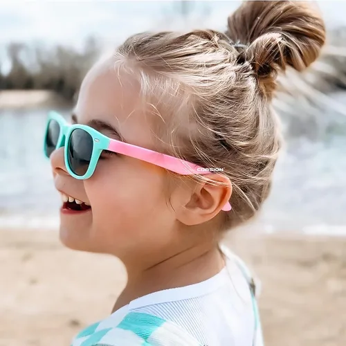 Vista 50 de Lentes de sol polarizados de goma elastómero termoplástico (TPEE) flexible, para niñas y niños de 3 a 9 años
