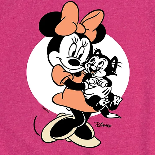 Vista 3 de Disney Minnie Mouse & Figaro Hugs - Camiseta de manga corta para niñas pequeñas y jóvenes