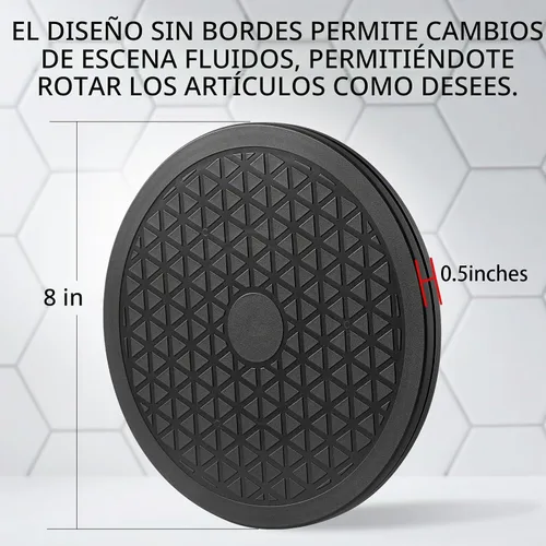 Vista 3 de 2 Piezas (8 Pulgadas) Soporte Giratorio Resistente - Lazy Susan con Rodamientos de Bolas de Acero para Base de Modelo/Plantas Giratorias/Soporte