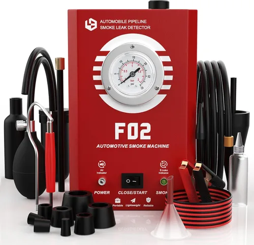 Vista 7 de Máquina de Humo Automotriz con Medidor de Presión, Detector de Fugas de Humo EVAP F02 para Coche y Todos los Vehículos de 12V CC en Vacío, Sistema