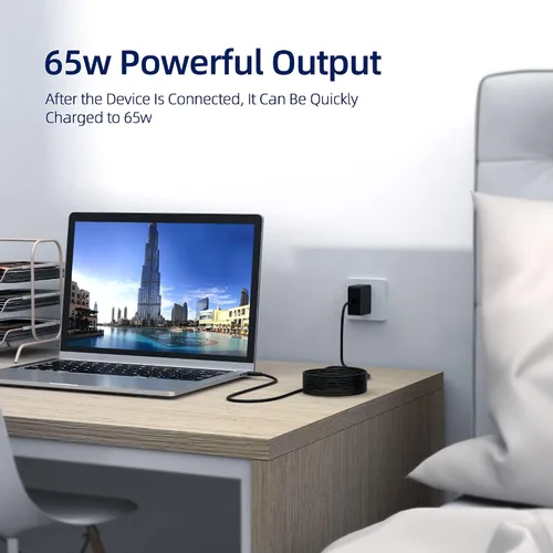Vista 7 de Cargador de CA tipo C con certificación UL para Asus Zenbook UX325JA UX325EA UX363EA UX363E UX325J UX425JA UX425EA UX435EG UX425J UX425E UX371EA