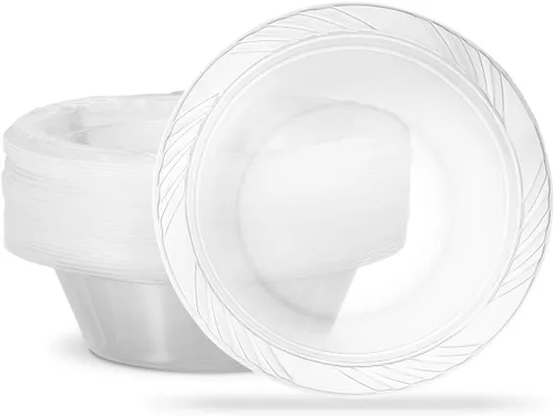 Vista 15 de PLASTICPRO - Cuencos desechables de plástico transparente de 18 onzas, Premium, para fiesta, Pack de 20