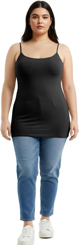 Vista 61 de Emmalise Camisola larga casual básica para mujer, con tirantes ajustables, top en capas