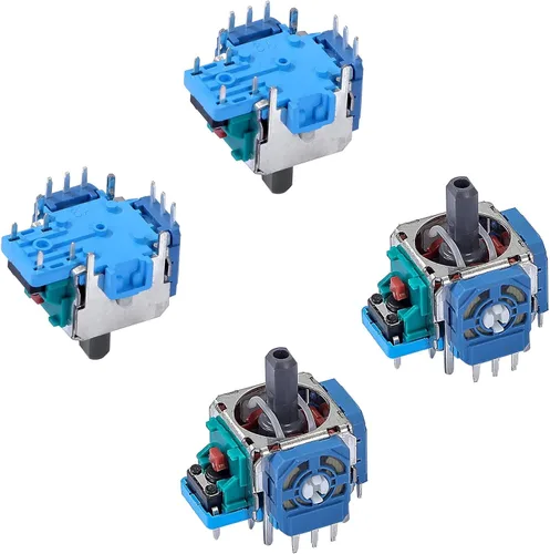 Vista 5 de 4 piezas de repuesto para controlador DualSense PS5, sensor analógico 3D, palillos de pulgar de rueda Joystick Rocker Módulo de reemplazo