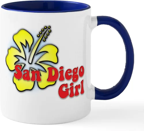Vista 16 de CafePress I Love San Diego - Taza de café de cerámica (11.0 fl oz)