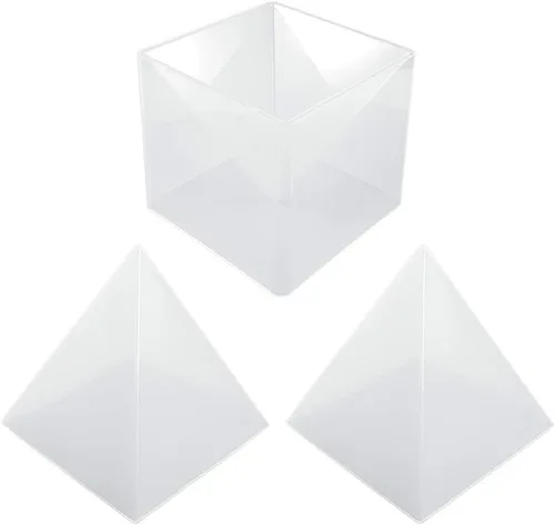 Vista 9 de DIY pirámide resina molde conjunto grande silicona 3D pirámide moldes decoración del hogar 15cm/5.9