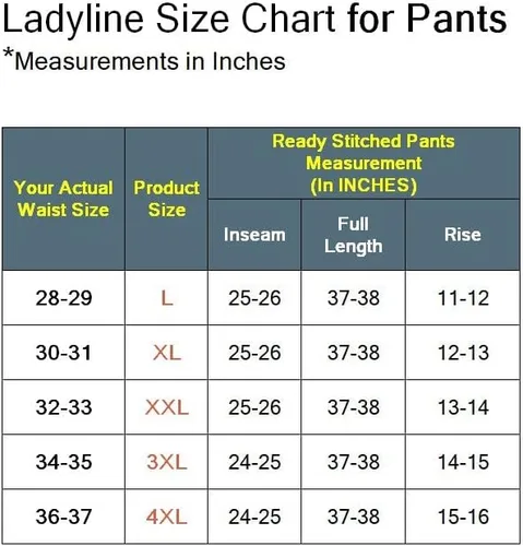 Vista 4 de ladyline Pantalones rectos elásticos de algodón para mujer, con cierre elástico, un bolsillo