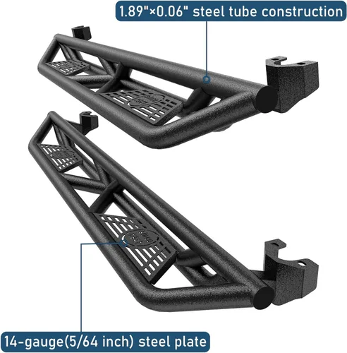 Vista 6 de u-Box Barras Nerf, Paso Lateral y Estribos de Correr para Jeep JKU Wrangler Unlimited 2007-2018