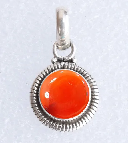 Vista 2 de Avicrafts Collar con Colgante de Plata de Ley 925 con Piedras Preciosas para Mujeres y Niñas - Colgante Solitario de Piedras Preciosas Naturales