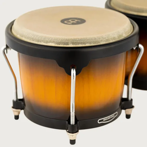 Vista 8 de Meinl Percussion HB100SNT-M bongós de madera natural de 6 3/4 y 8 pulgadas, Vintage Sunburst Bongos profesionales de madera duradera para adultos