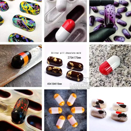 Vista 6 de 32 cavidades creativas ovaladas pastillas de purpurina forma de tableta PC policarbonato chocolate molde caramelo molde cubitos de hielo moldes DIY