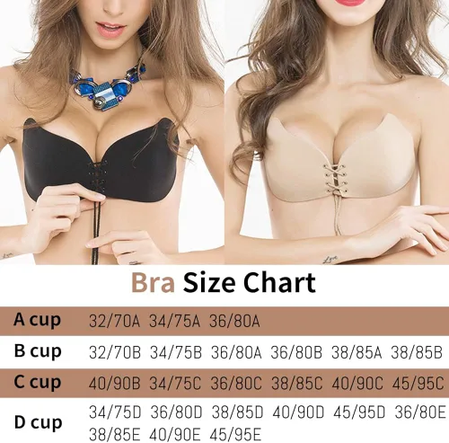 Vista 5 de SAHOBBIEHOP 4 Pair of Adhesive Bra Reusable Strapless Self Silicone Push-up Invisible Sticky Bras for Backless Dress